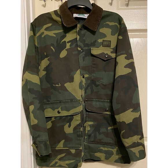 Vintage Liberty Woodland Camo Chore Coat Jacket Hunting Men’s M USA Made Outdoor - Picture 15 of 16